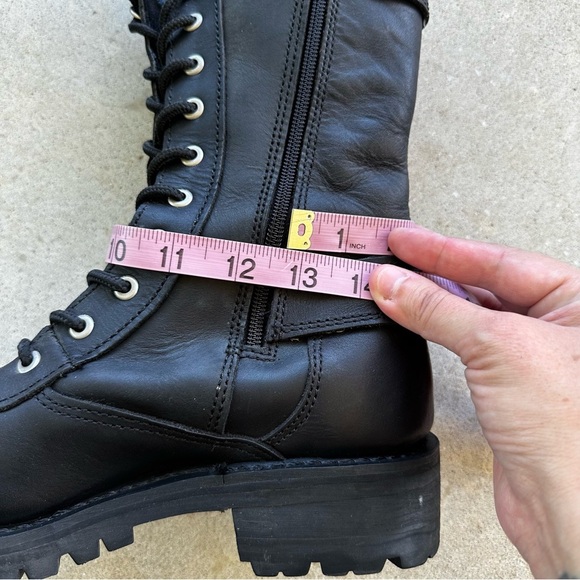 Xelement X29409Black 'Fury' 12-Inch Lace-Up Motorcycle Boots Women’s Size 7.5 - Picture 8 of 13